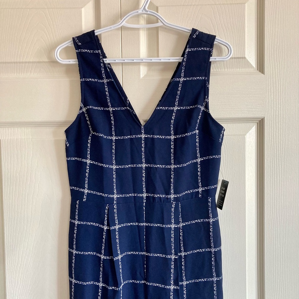 V-neck navy Express jumpsuit, BNWT, small